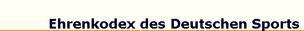 Ehrenkodex des Deutschen Sports